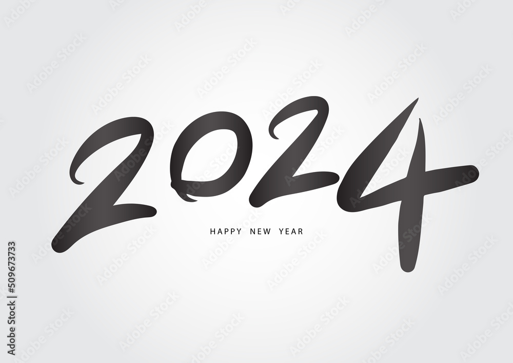 2024 year, happy new year 2024 vector, 2024 number design vector