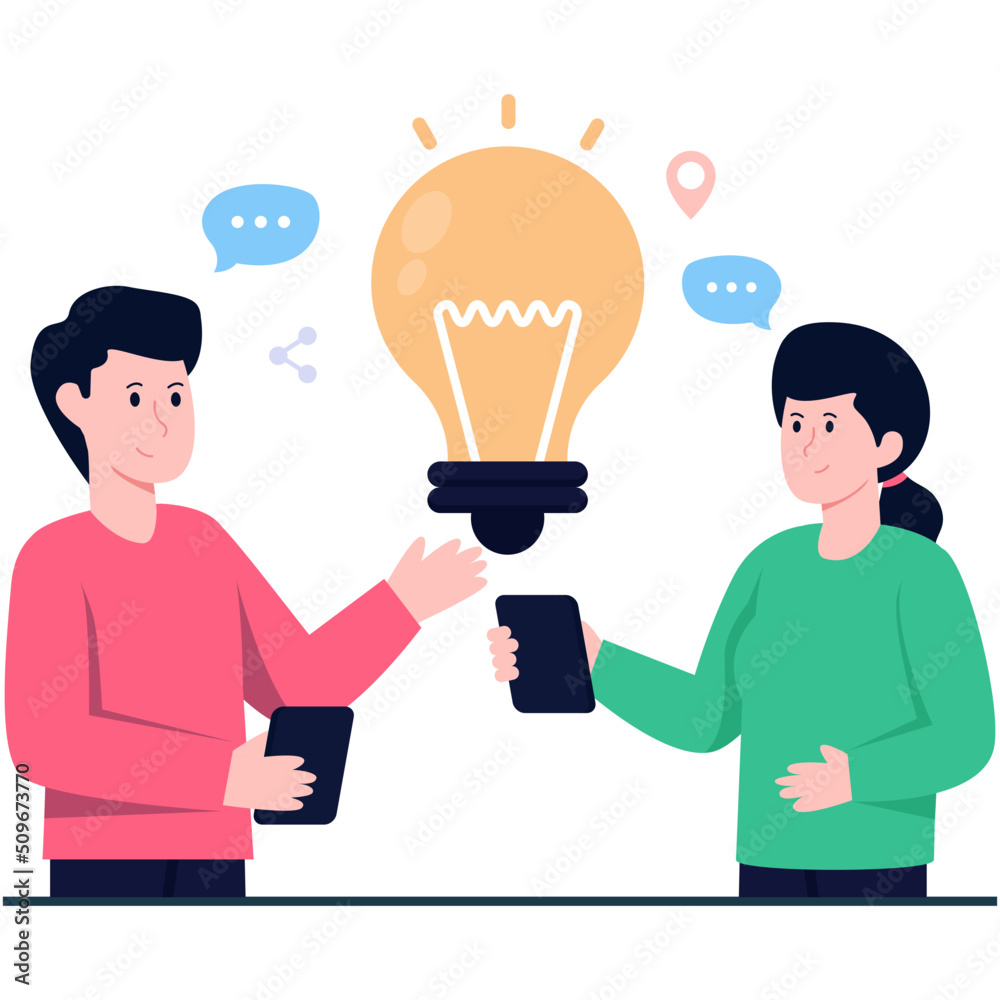 Unique design illustration of creative communication Unique design illustration of creative communication