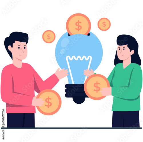 Perfect design illustration of crowdfunding