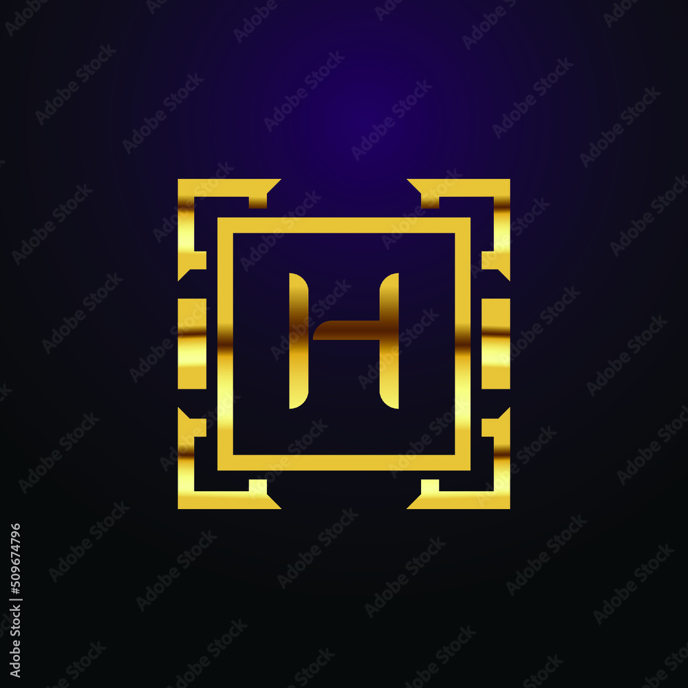 Premium luxury Vector elegant gold and font Letter H Template for company logo with monogram element 3d Design Premium luxury Vector elegant gold and font Letter H Template for company logo with monogram element 3d Design