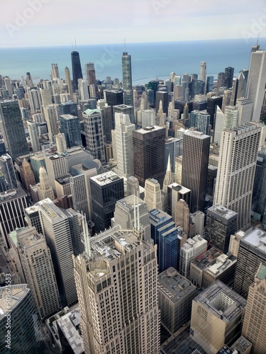 Canvas Print Chicago city skyline