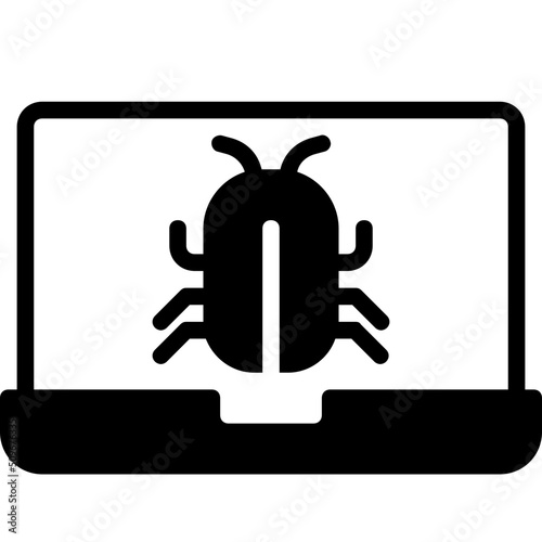 malware glyph icon