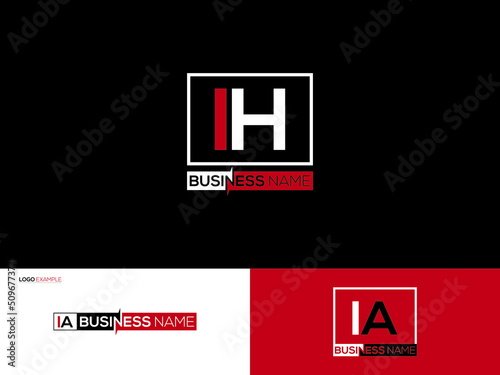 Initial IH Logo Image, Letter Ih hi Logo Icon Design For Your Product Marketing photo