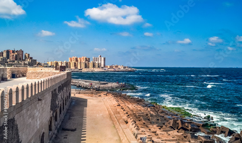 Morning view at Alexandria coast Egypt
