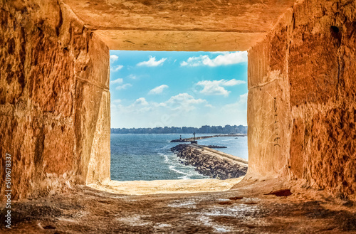 Amazing view from qaitbay Castle at Alexandria Egypt 