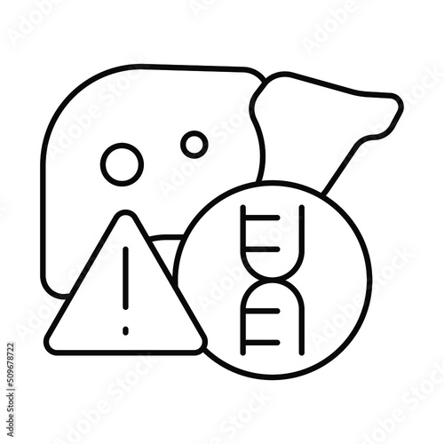 genetic problems, line editable icon