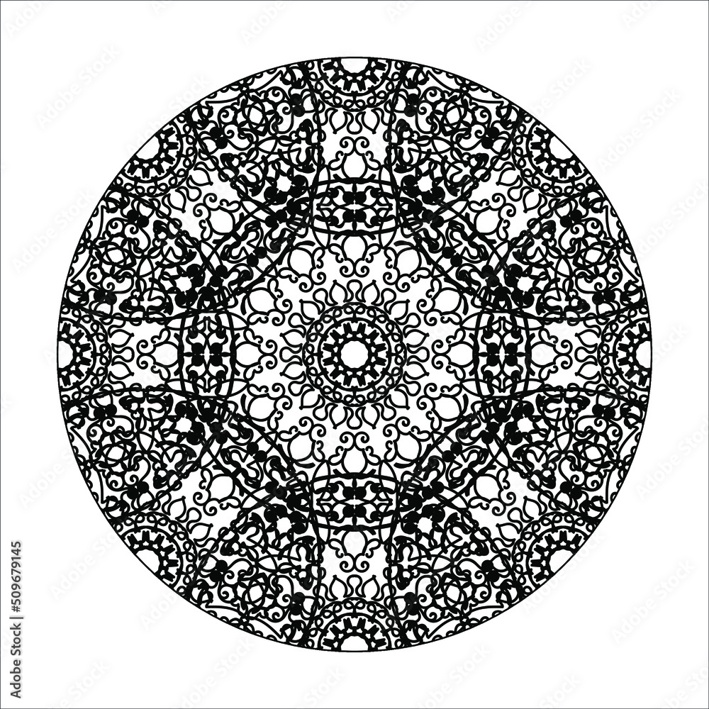 decorative concept abstract mandala illustration.