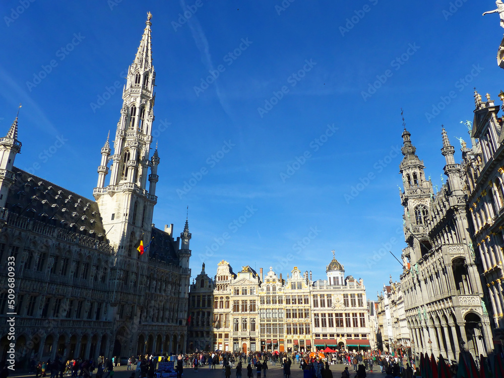 Fototapeta premium Brussels, May 2019: Visit to the beautiful city of Brussels, capital of Belgium 