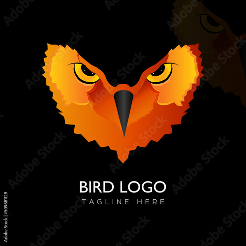 Angry colorful Owl vector illustration Logo Template Design Vector, Emblem, Design Concept, Creative Symbol, Icon [Converted]-01 photo