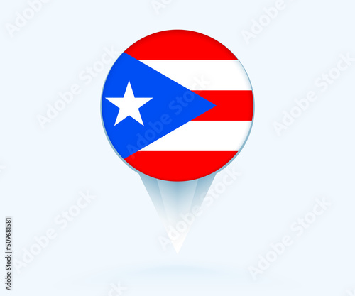Map pointer with flag of Puerto Rico. Free Download Map pointer with flag of Puerto Rico. - GFXLoad