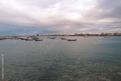 Morning view at Alexandria coast Egypt