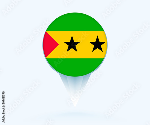 Map pointer with flag of Sao Tome and Principe. Free Download Map pointer with flag of Sao Tome and Principe. - GFXLoad