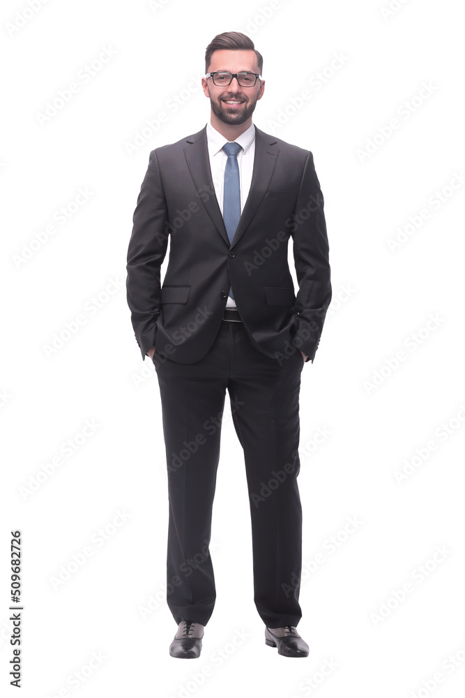 full length . a successful young man in a business suit full length . a successful young man in a business suit