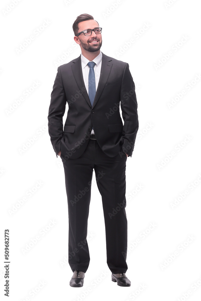 full length . a successful young man in a business suit full length . a successful young man in a business suit