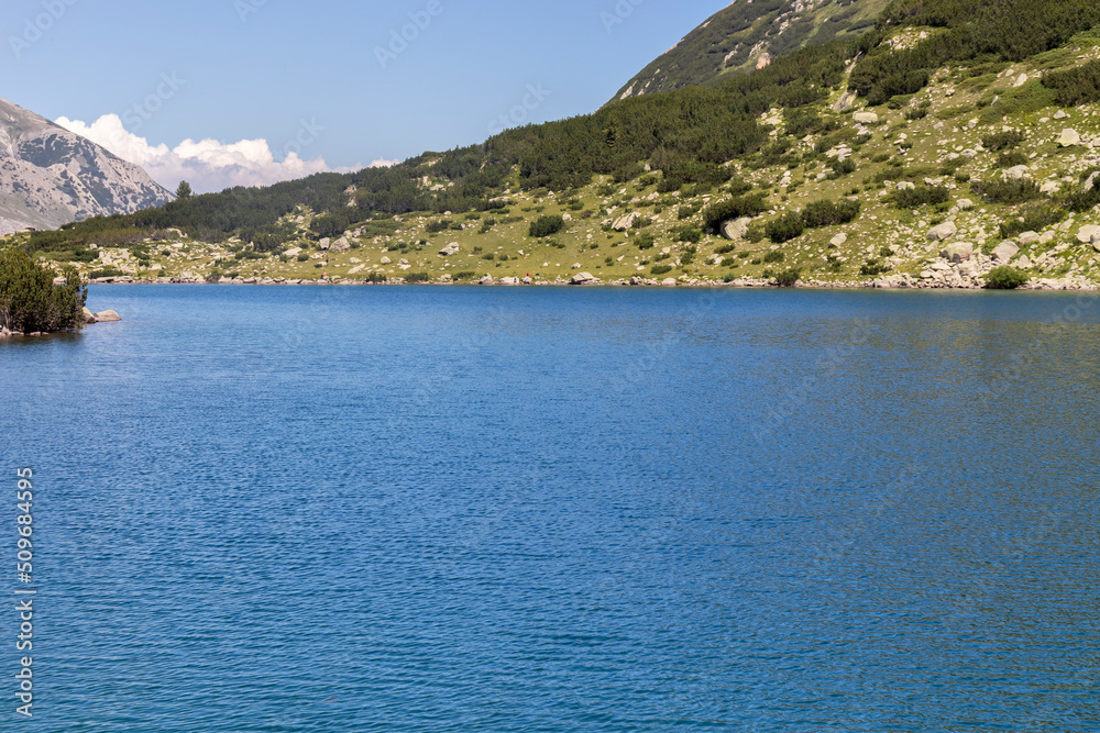Landscape of Pirin Mountain and Fish Banderitsa lake, Bulgaria