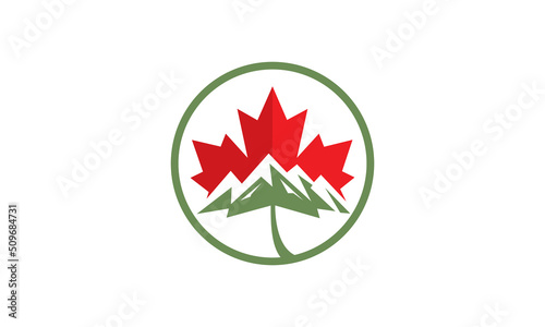 Maple leaf logo. Canadian Flag logo