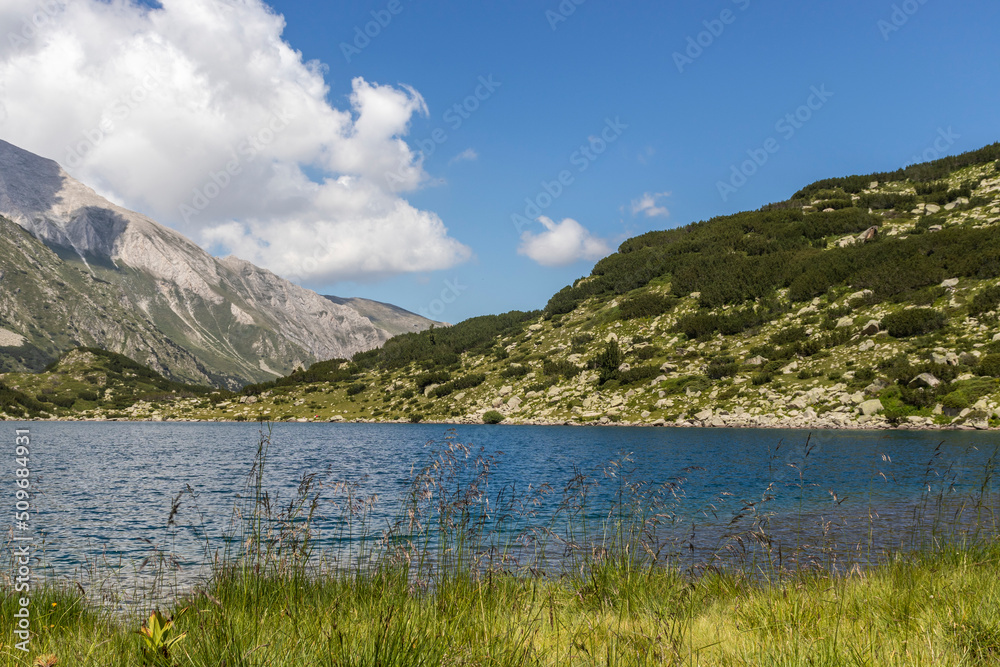 Landscape of Pirin Mountain and Fish Banderitsa lake, Bulgaria