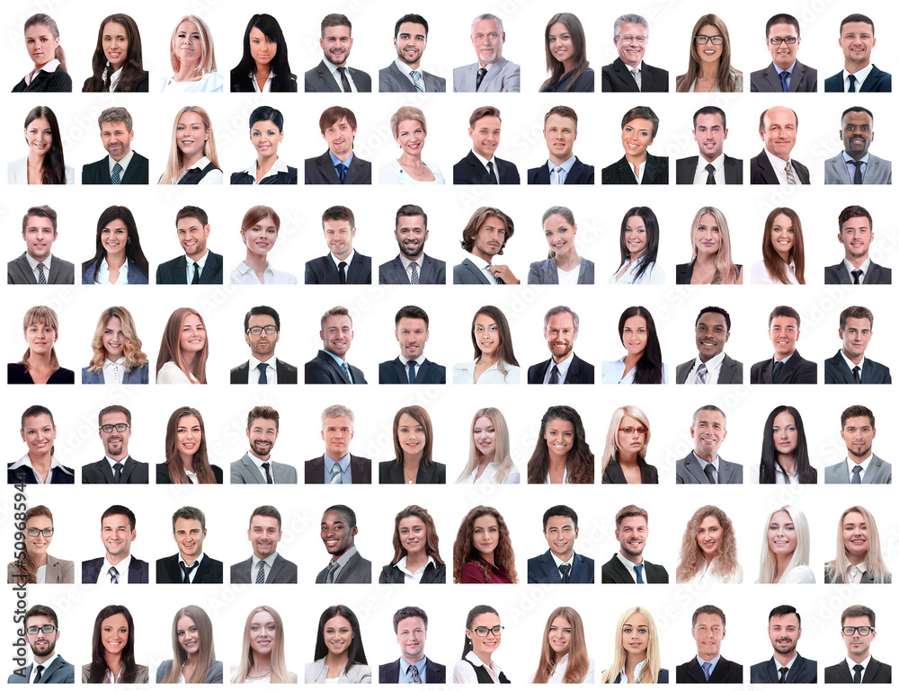 portraits of successful employees isolated on a white portraits of successful employees isolated on a white