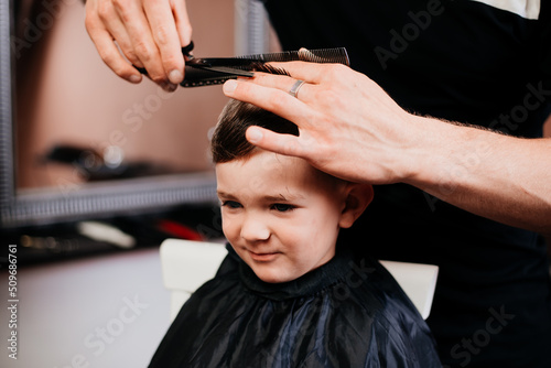 Children's haircut at the master