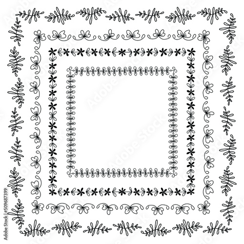 Hand drawn Vector Decorative Frames