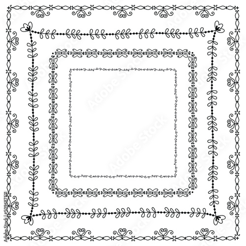 Hand drawn Vector Decorative Frames