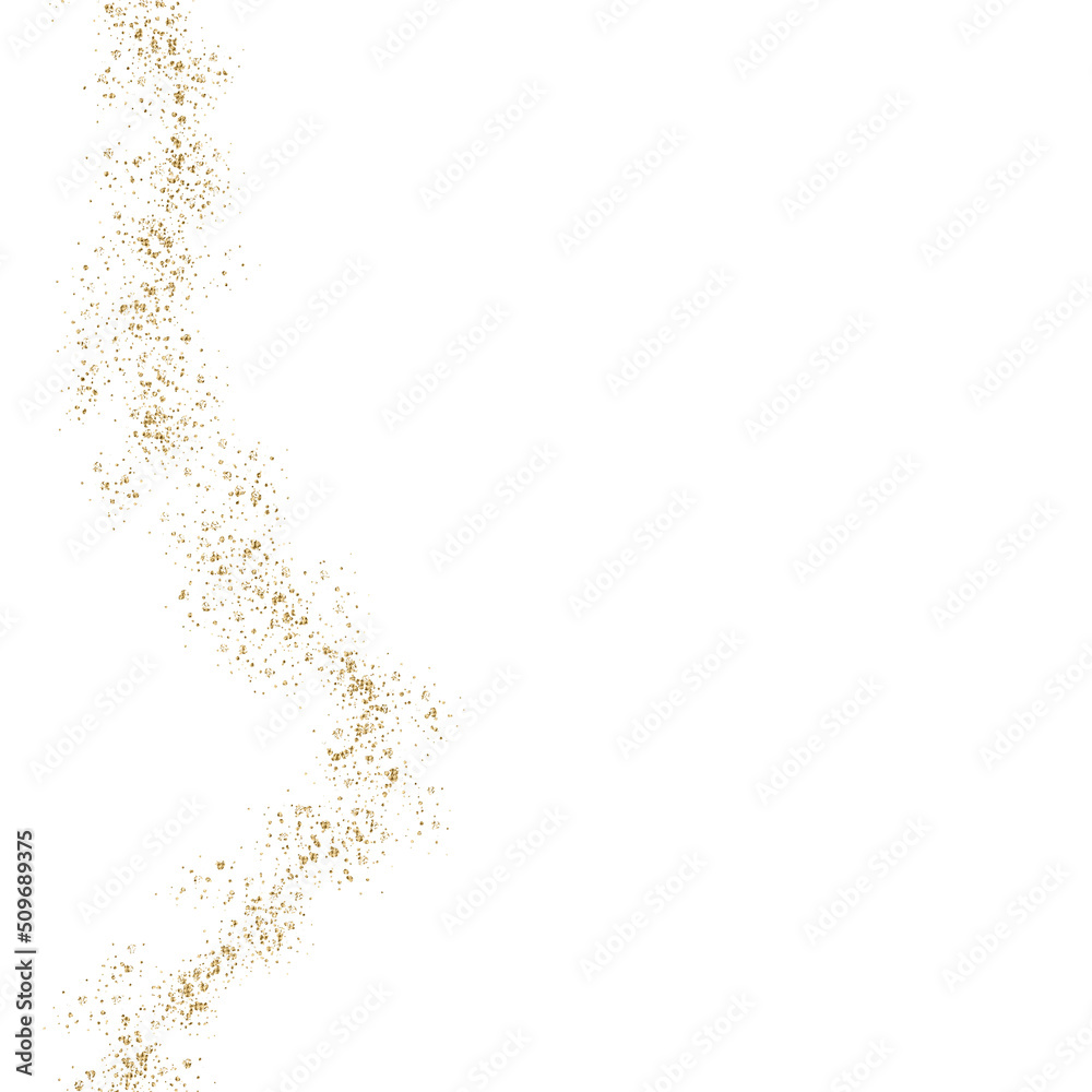 Gold Design Elements on Transparent Background