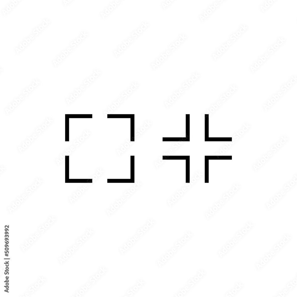 Obraz premium full screen mode icon and zoom out