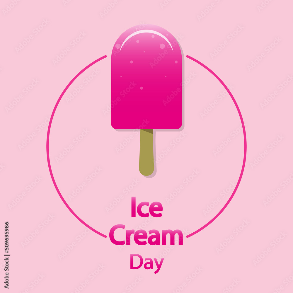 Ice cream day banner, vector art illustration. Ice cream day banner, vector art illustration.