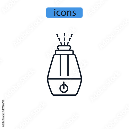 humidifier icons  symbol vector elements for infographic web