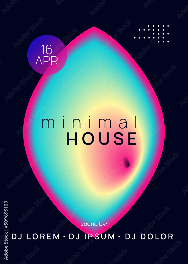 Club Flyer. Memphis Pattern For Cover Shape. Dance And Nightlife