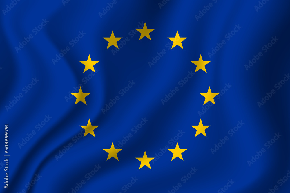 Flag of European Union. EU national symbol in official colors. Template icon. Abstract vector background