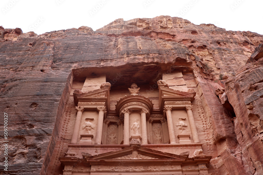 Petra - Jordan, The Treasury - pink rocks (Nabateans city) 