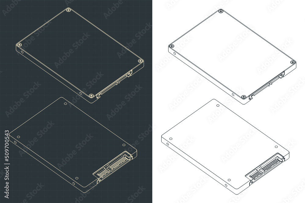 Solid state drive isometric drawings Solid state drive isometric drawings