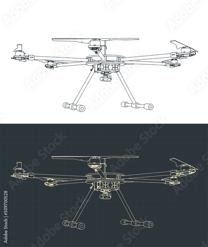 Hexacopter illustration © blacklight_trace