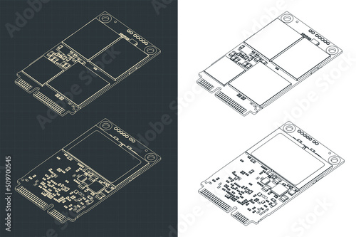SSD isometric blueprints