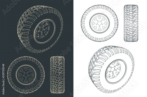 SUV wheel blueprints