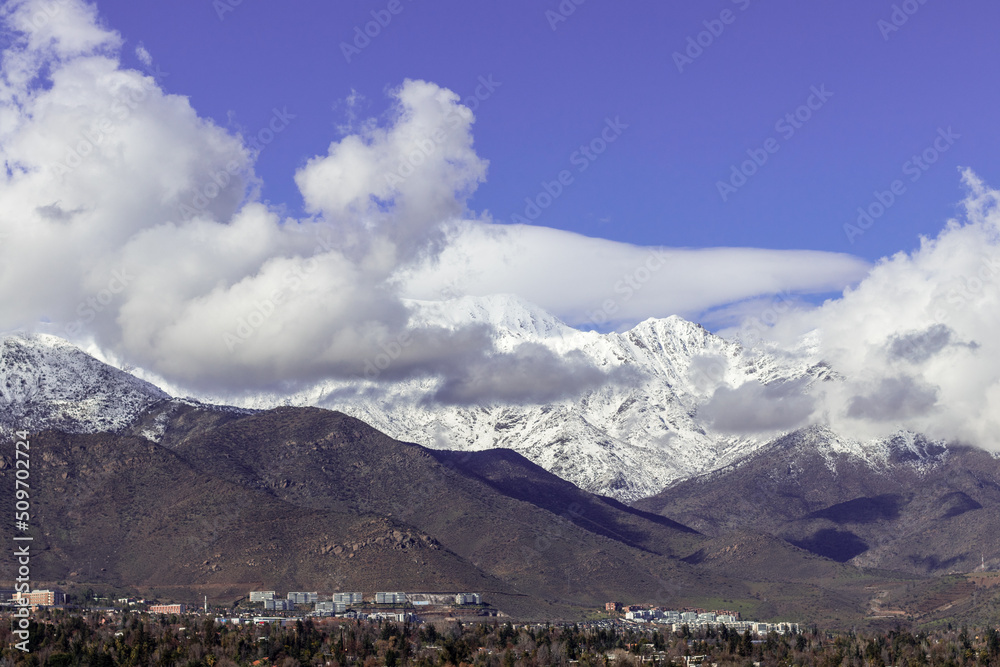 Cordillera de Los Andes nevada Cordillera de Los Andes nevada