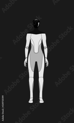 Vector illustration of Tesla robot