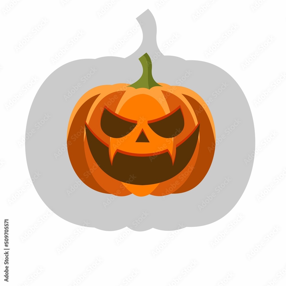 Fototapeta premium Pumpkin for halloween all saints day Vector illustration