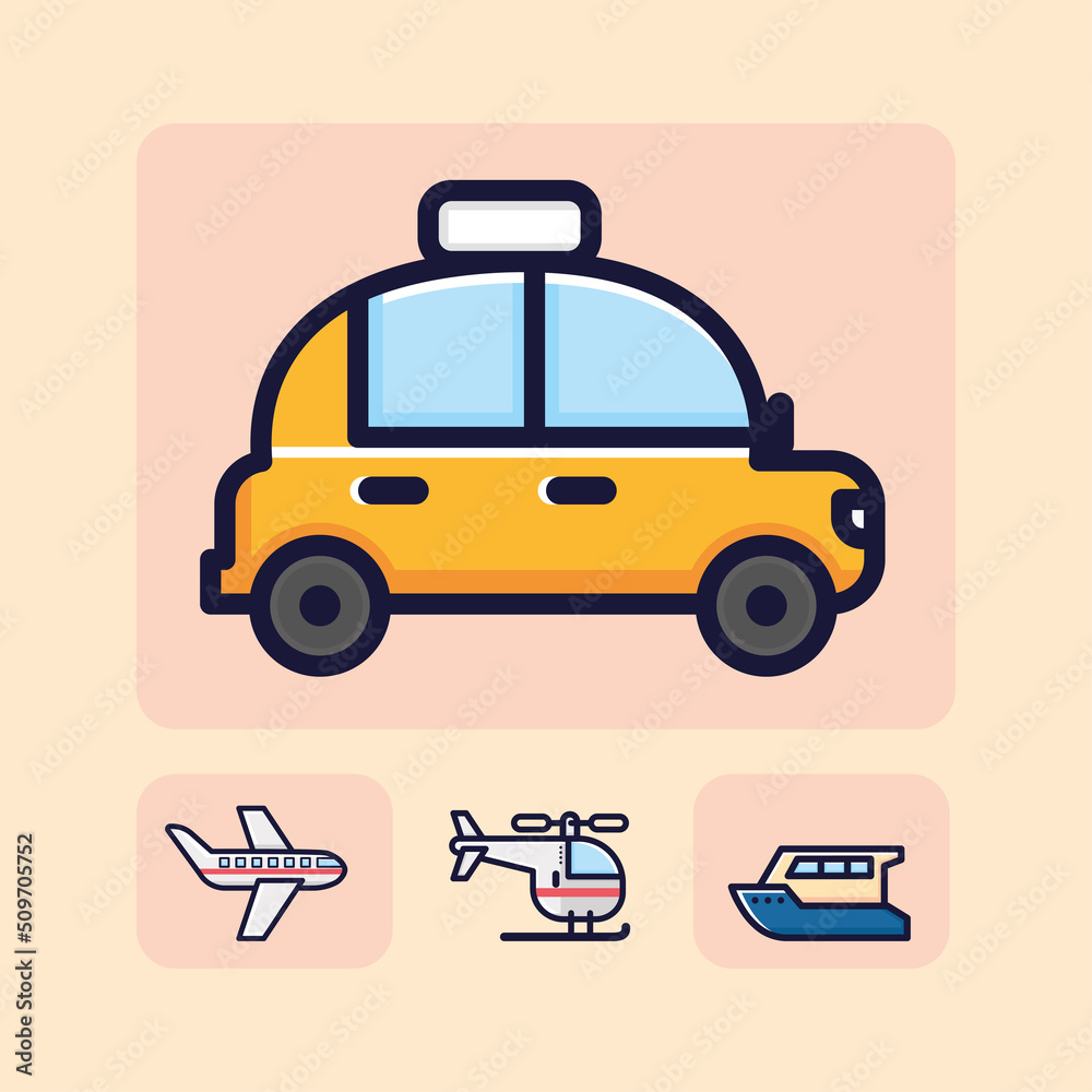 Obraz premium icons transport auto