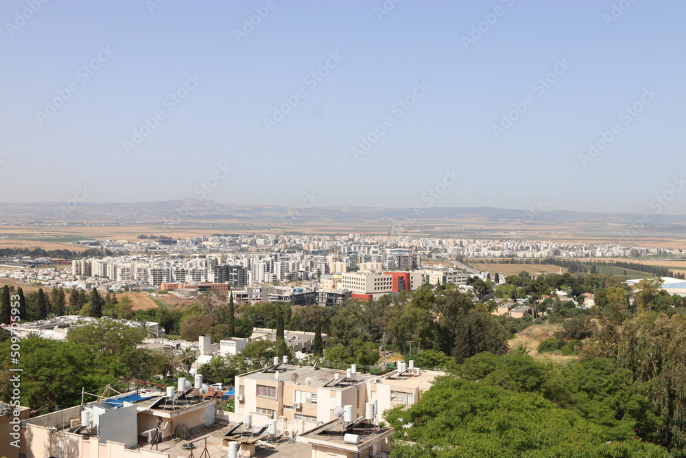 The city of Afula in the Jezreel Valley seen from above The city of Afula in the Jezreel Valley seen from above