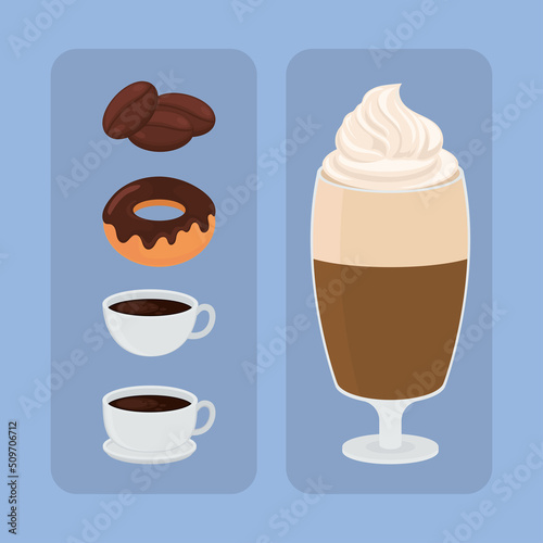 icons coffee beverages
