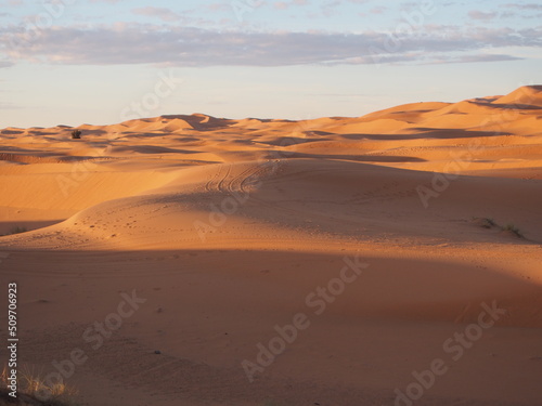 vue des dunes du désert du Sahara au Maroc