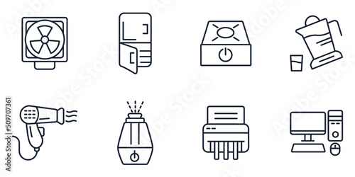 home appliances icons set . home appliances pack symbol vector elements for infographic web
