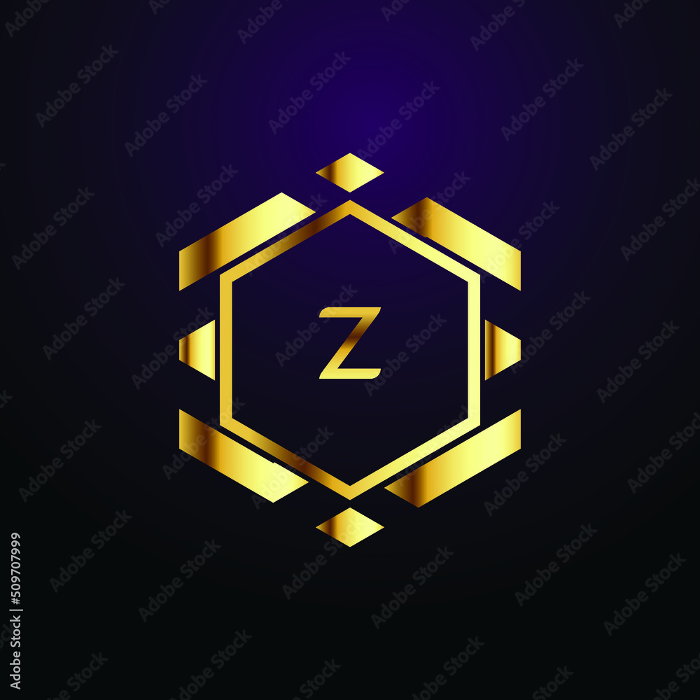 Premium luxury Vector elegant gold and font Letter Z Template for company logo with monogram element 3d Design Premium luxury Vector elegant gold and font Letter Z Template for company logo with monogram element 3d Design