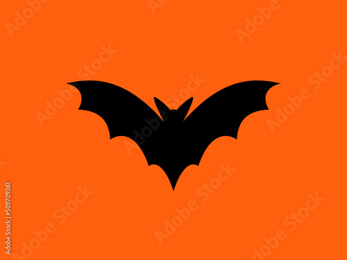 Bat halloween logo.