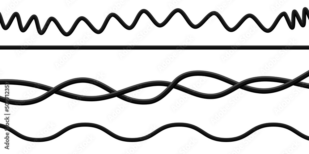 Black wires. bent cable. Electric power. Vector illustration. Stock image. Black wires. bent cable. Electric power. Vector illustration. Stock image.