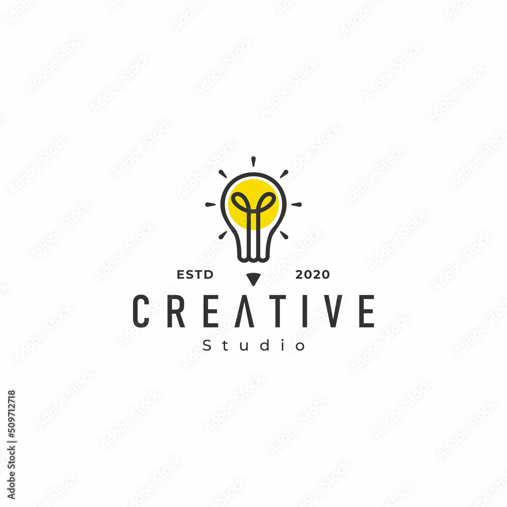 Pencil and lightbulb lamp bulb logo design vector template Pencil and lightbulb lamp bulb logo design vector template
