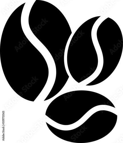 Coffee beans icon symbol vector on white background,..eps