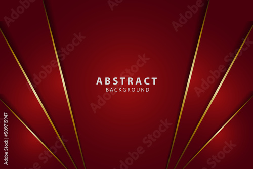 luxury red papercut style layered background